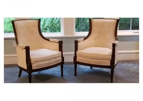 Cream arm chairs